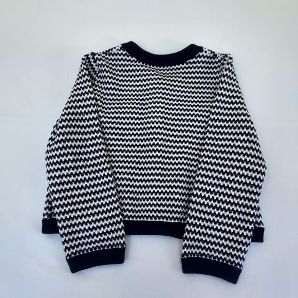 Free Assembly Black & White Knit Cardigan – Size Large - Picture 3 of 6